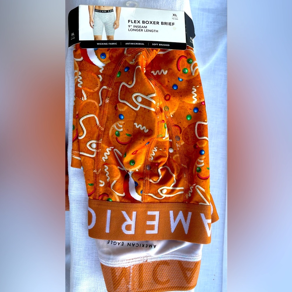 Flex Boxer Briefs, 9”inseam Christmas version